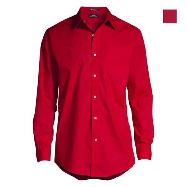 [40] Lands End Unisex Long Sleeve Broadcloth Shirt
